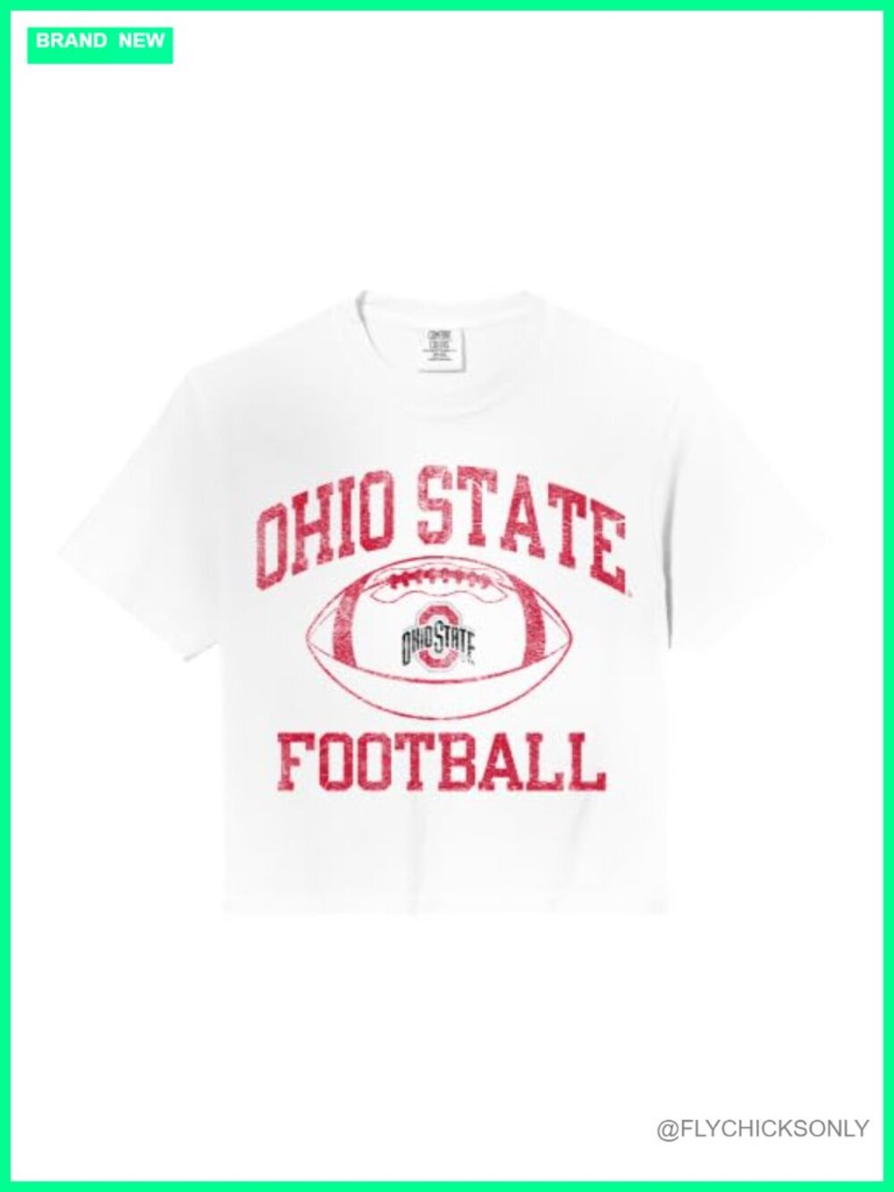 Ohio State Buckeyes Football Crop Top Comfort Colors Boxy Fit